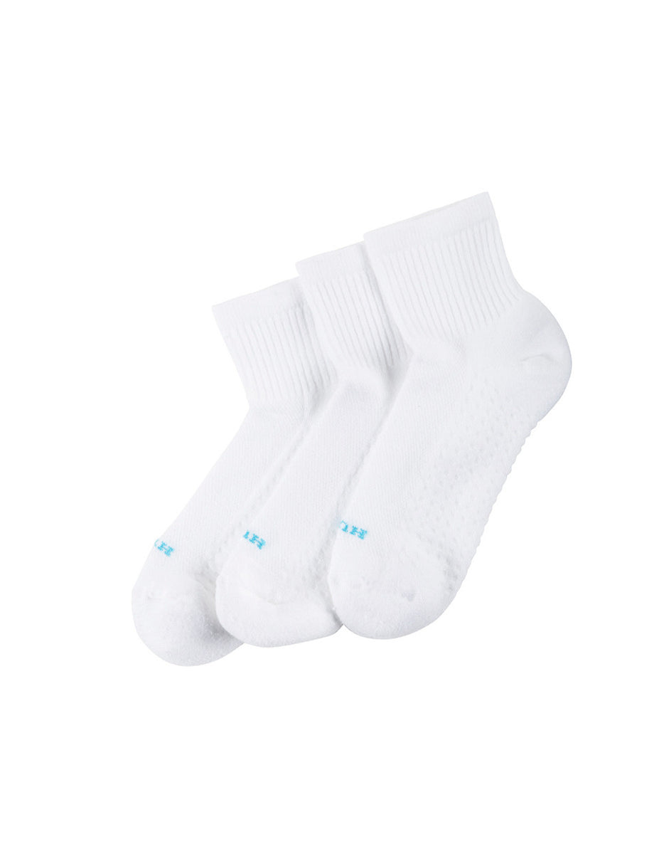 HUE Womens Air Cushion Mini Crew Socks 3-Pack Style-12802