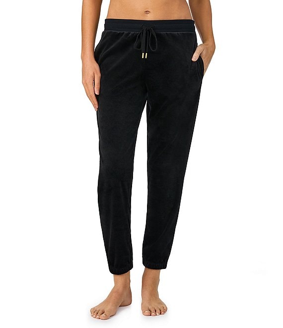 Donna Karan Sleep Solid Fleece Drawstring Tie Coordinating Lounge Jogger