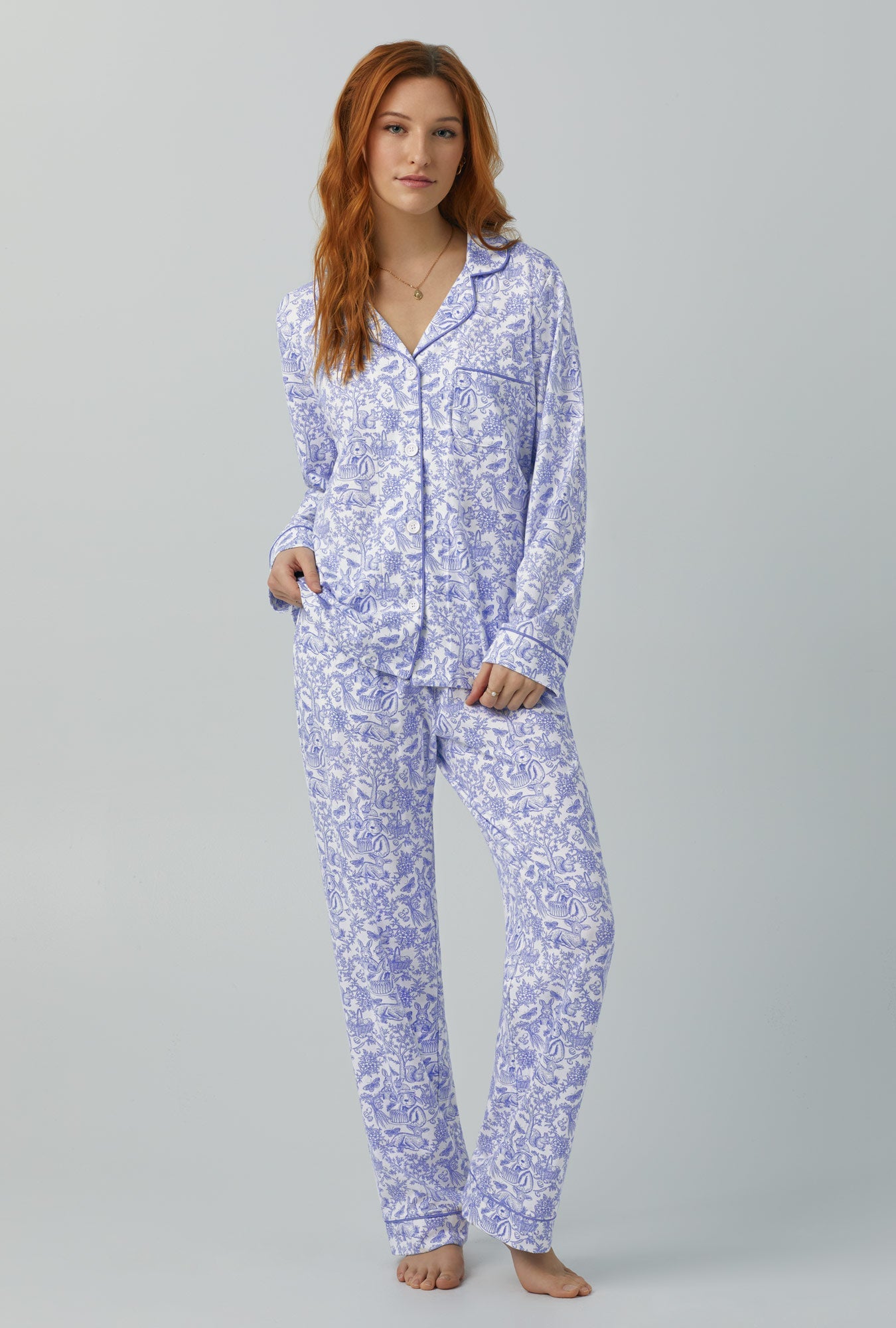 Bed Head Fairytale Forest L/S Classic Stretch Jersey PJ Set