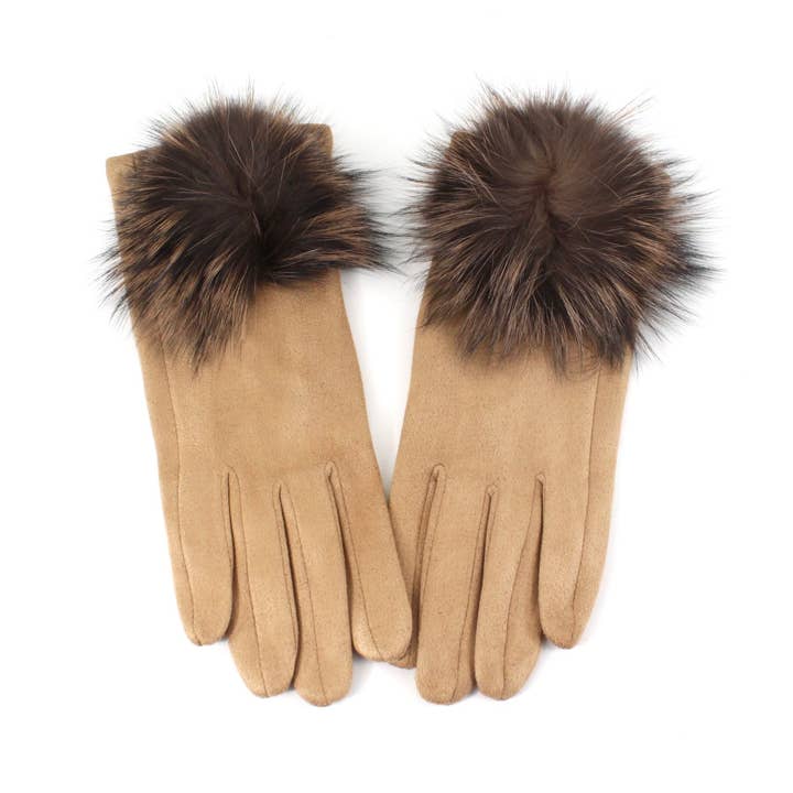 Pretty Persuasions Extra Furry Pom Pom Gloves