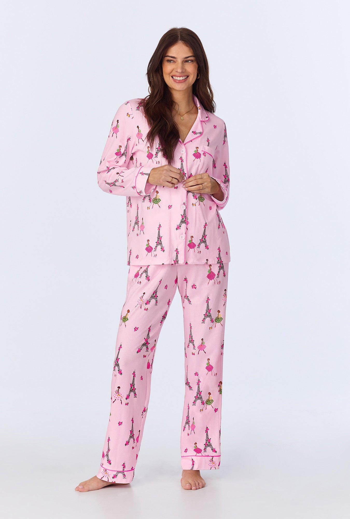 Bed Head Tres Chic L/S Classic Stretch Jersey PJ Set