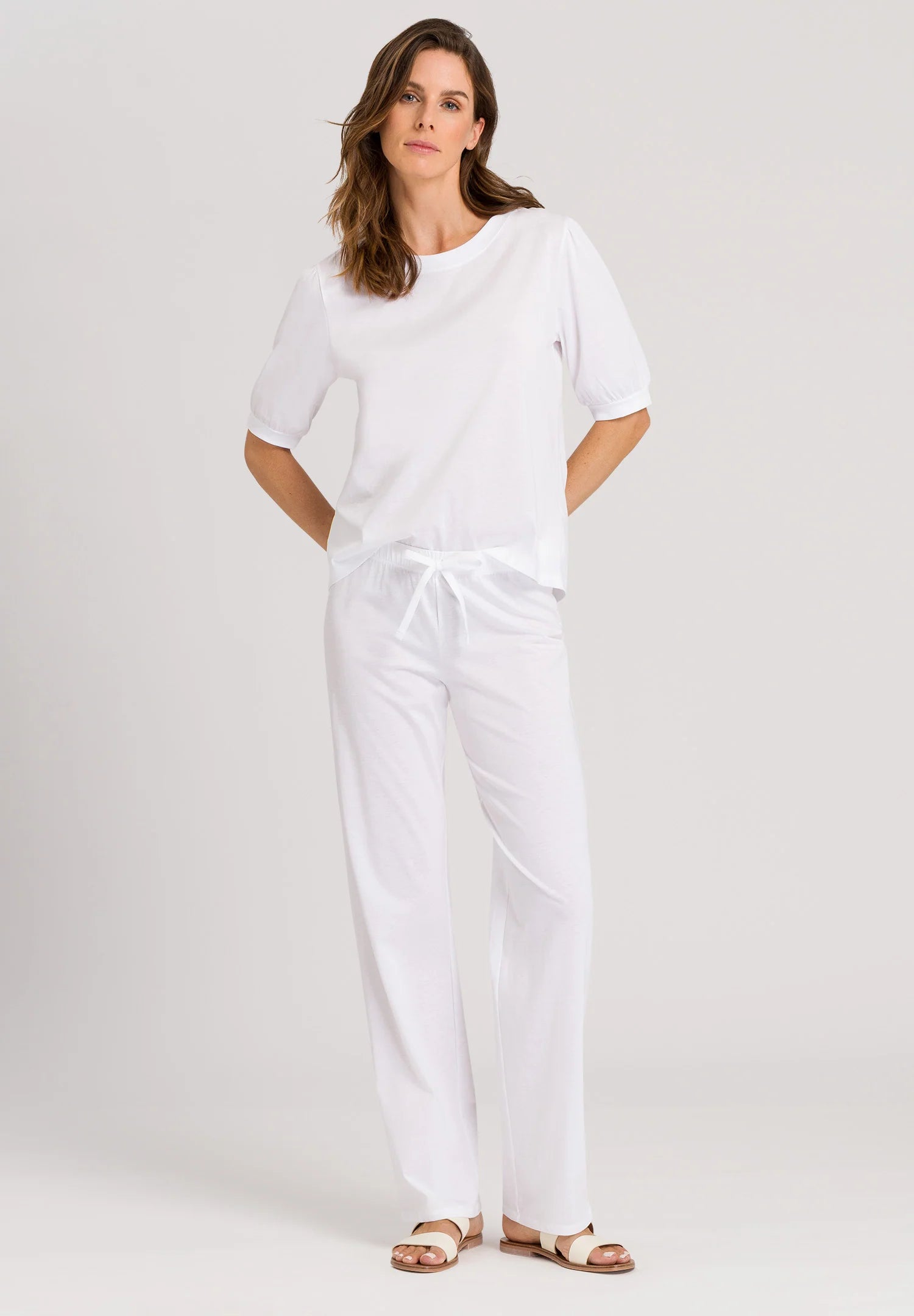 Hanro Natural Wear Cotton Drawstring Lounge Pants