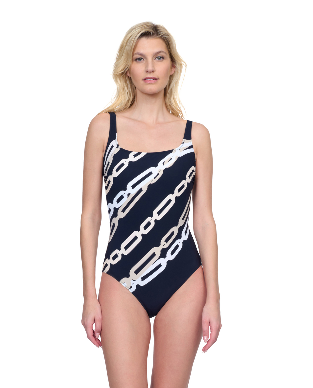 Gottex Bejeweled Full Coverage Square Neck One Piece Swimsuit