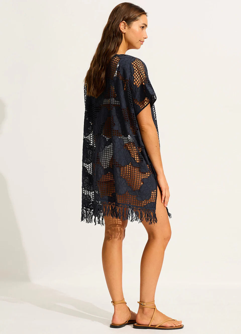 Seafolly Beach Edit Mesh Kaftan