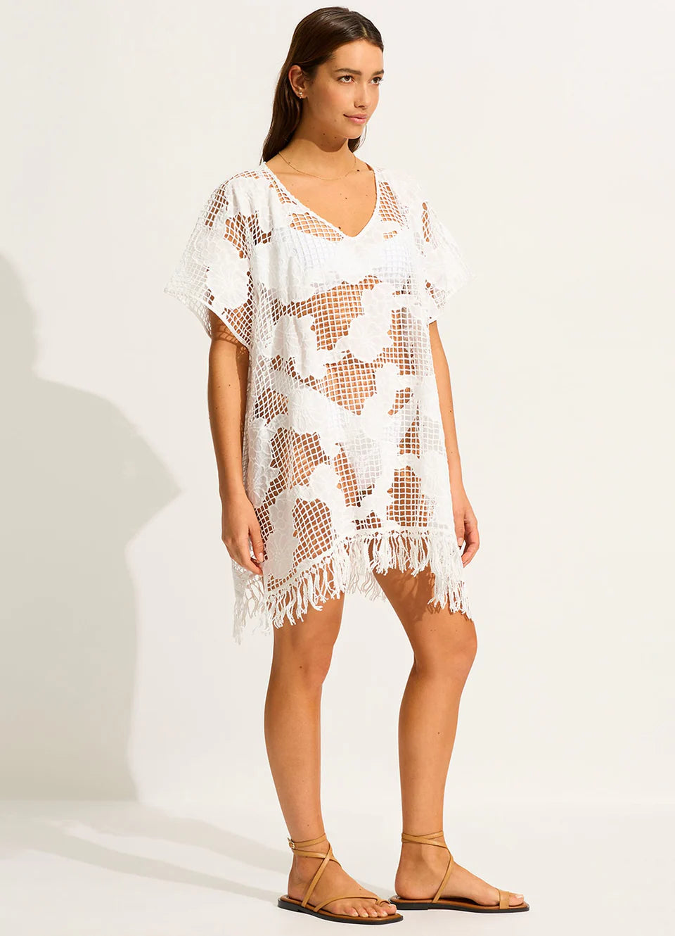 Seafolly Beach Edit Mesh Kaftan