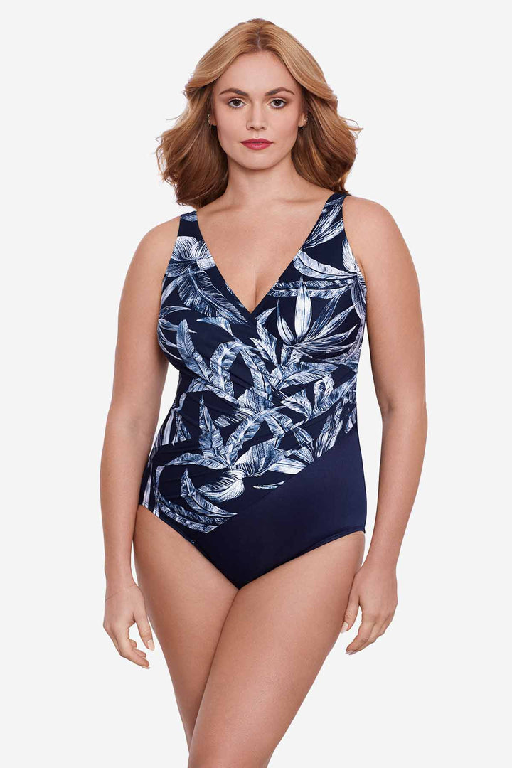 Miraclesuit Plus Size Tropica Toile Oceanus One Piece Swimsuit