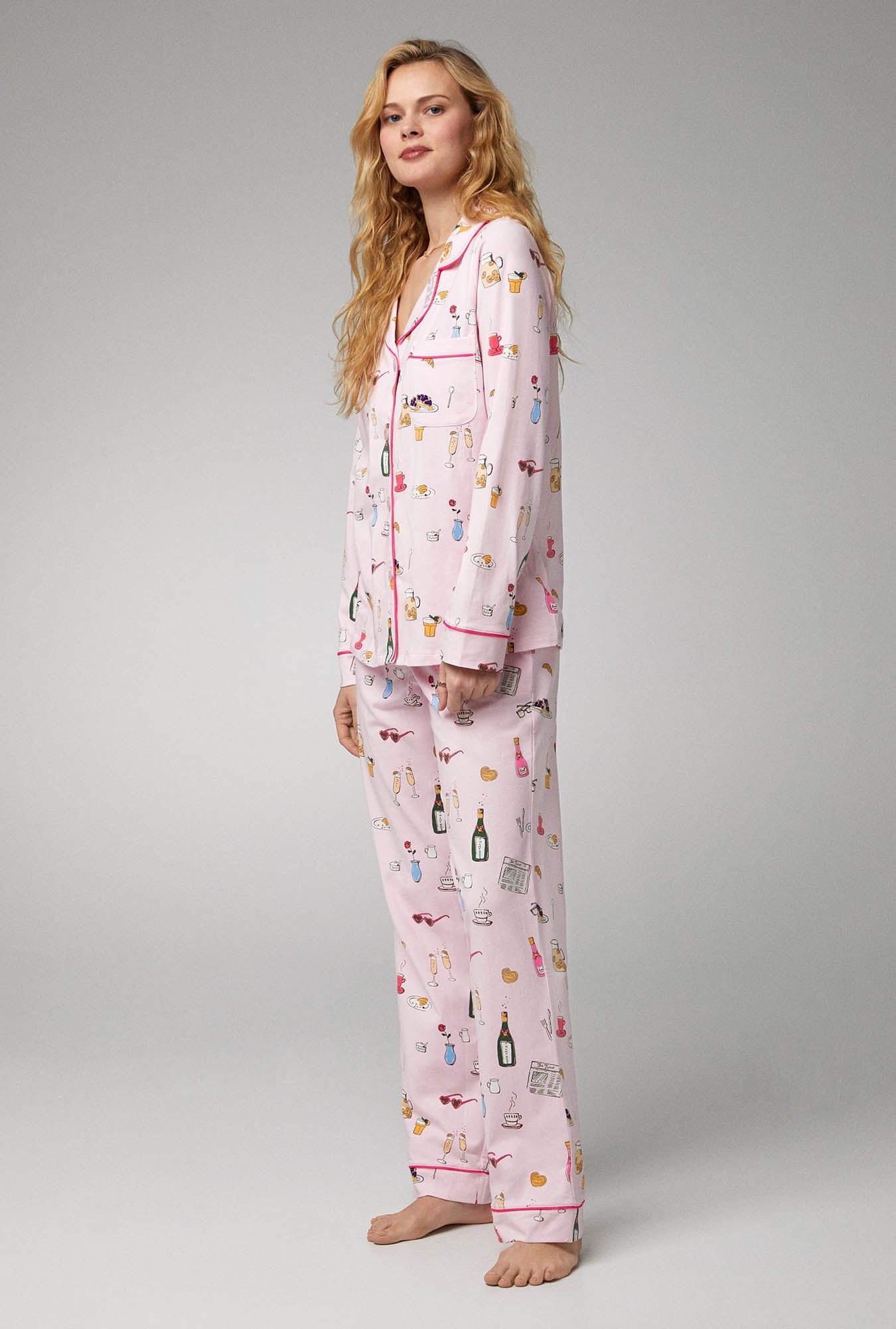 Bed Head Let`s Do Brunch L/S Classic Stretch Jersey PJ Set