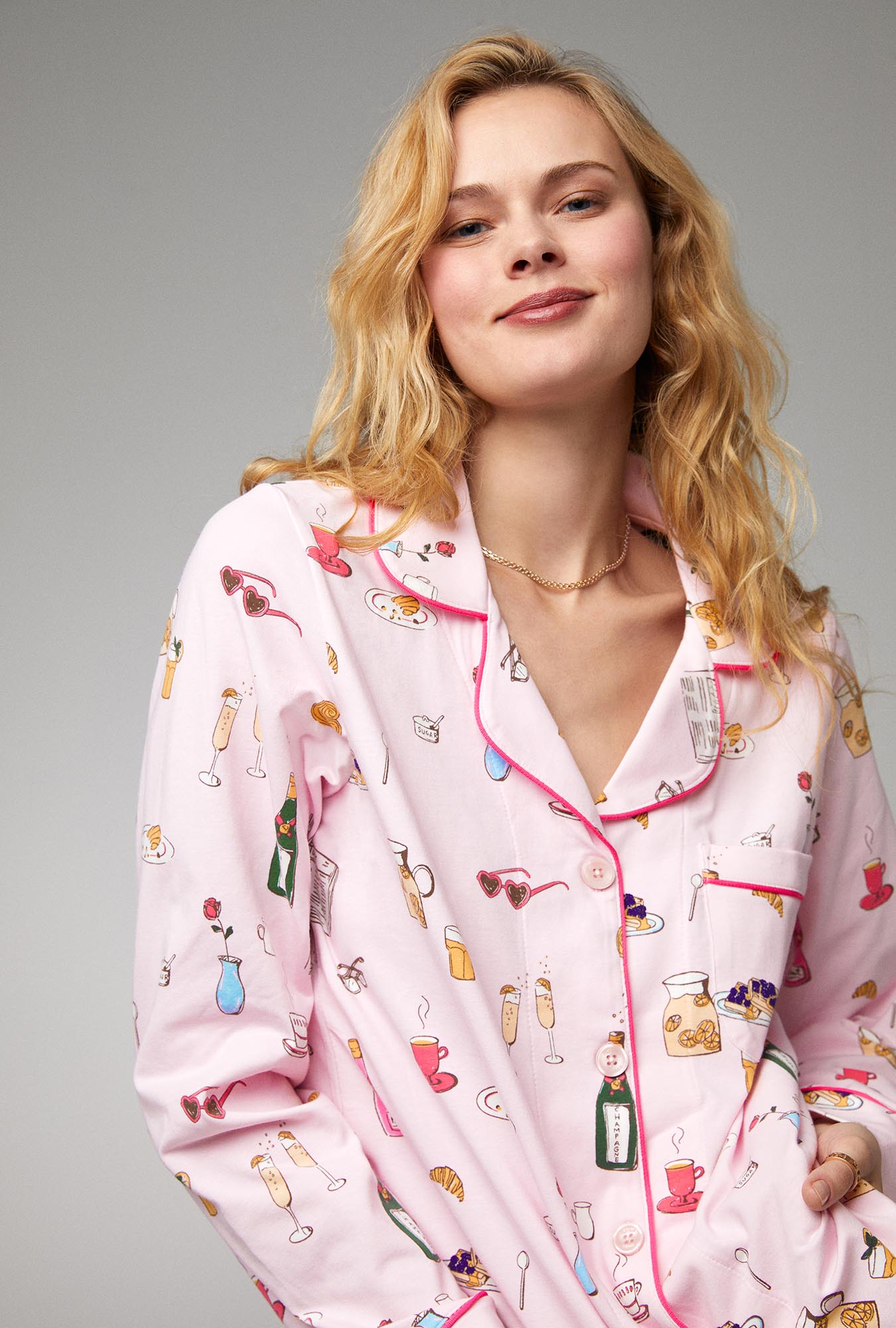 Bed Head Let`s Do Brunch L/S Classic Stretch Jersey PJ Set