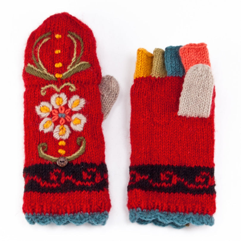 Lost Horizons Eden Wool Knit Finger Mittens