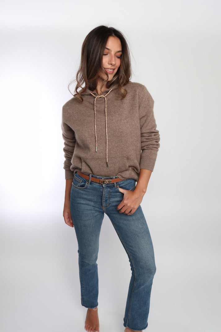 RomiBasha Rhinestone Cashmere Hoodie