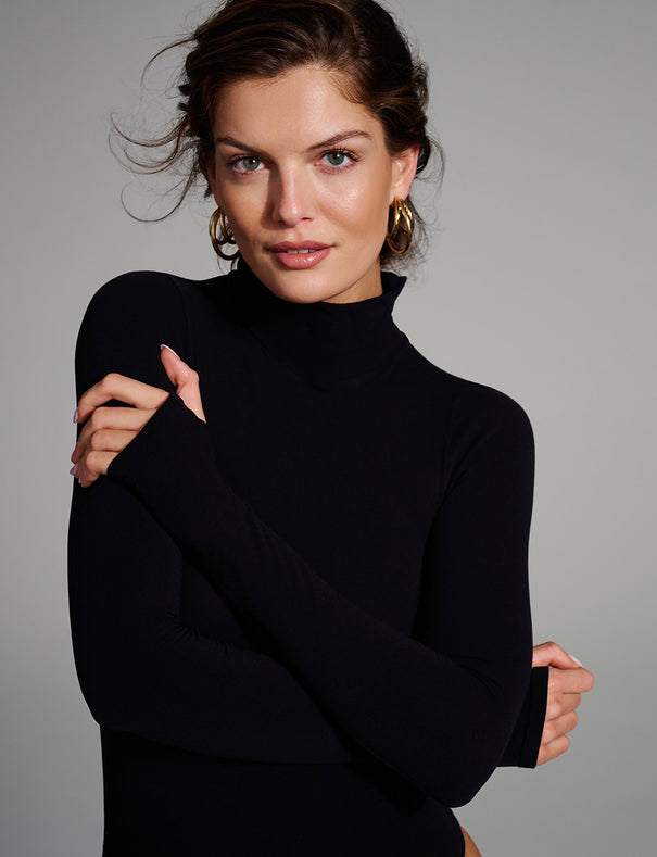 Commando The Ballet Turtleneck Bodysuit with Thumbholes