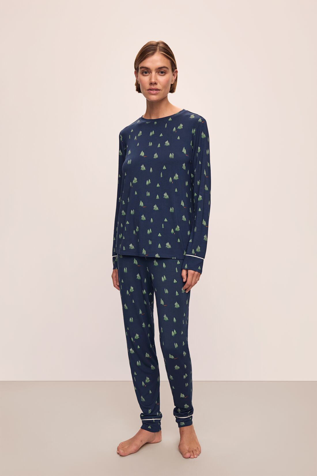 Eberjey Gisele Printed TENCEL™ Modal Crewneck PJ Set