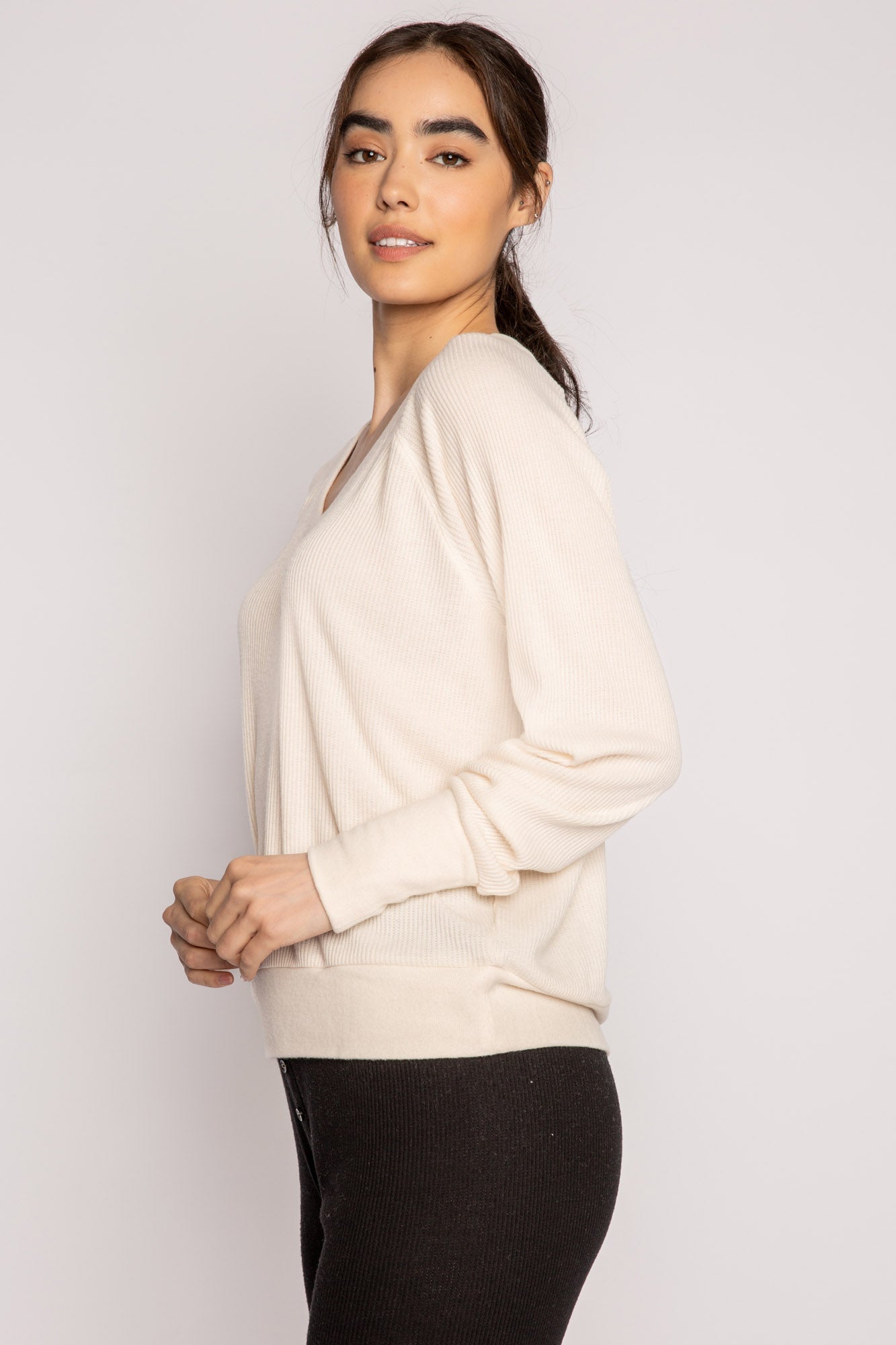 P.J. Salvage Textured Essentials L/S Top