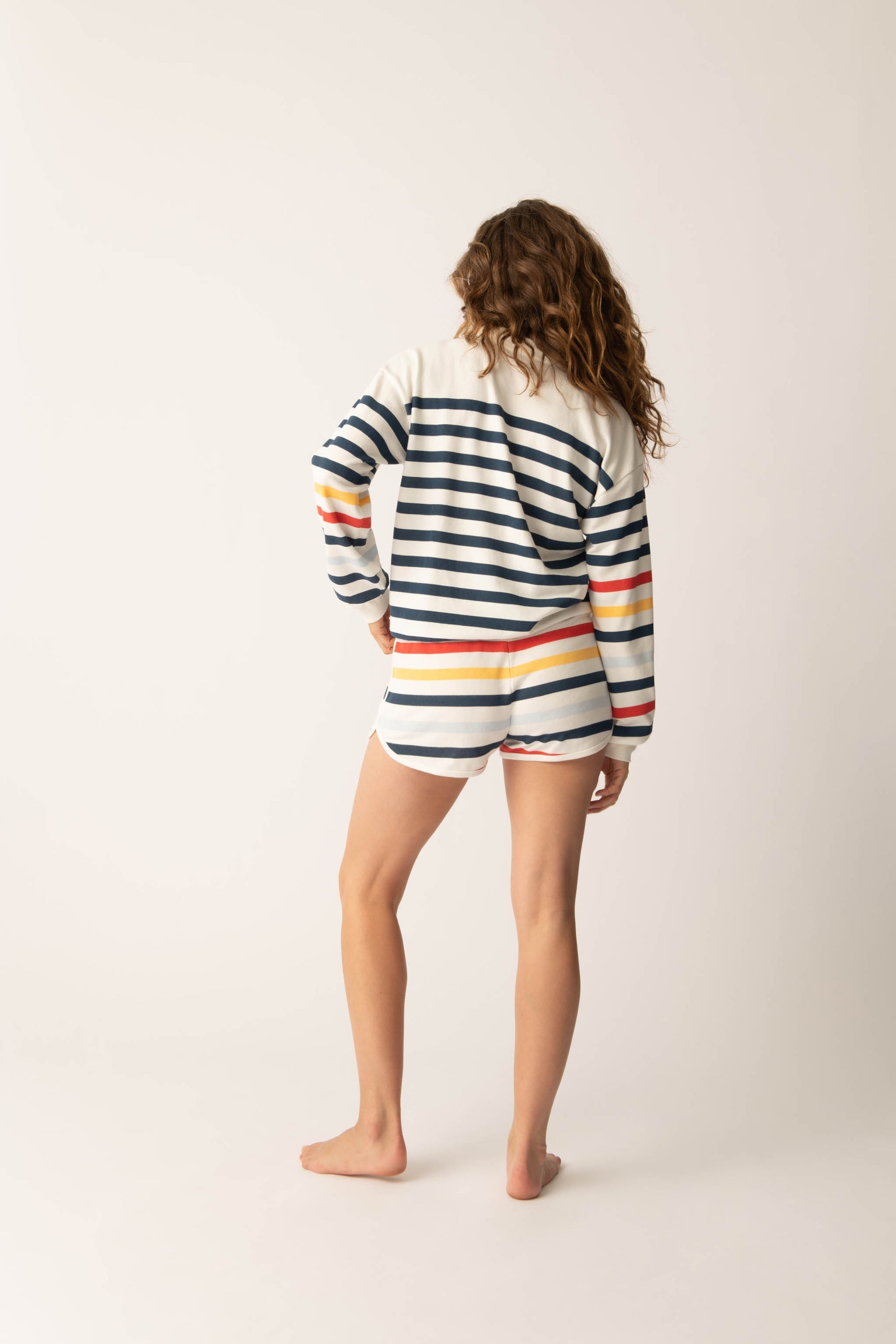 P.J. Salvage Maritime Lounge Stripe 1/4 Zip Top