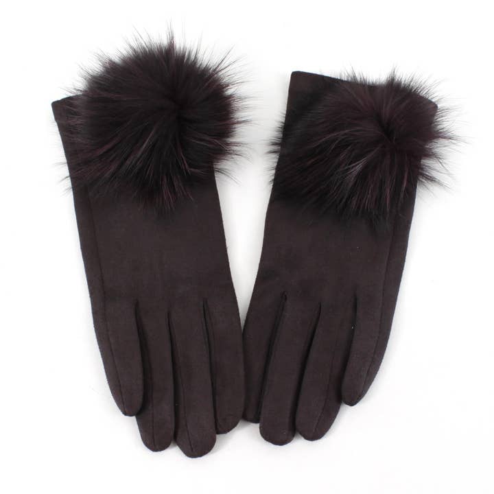 Pretty Persuasions Extra Furry Pom Pom Gloves