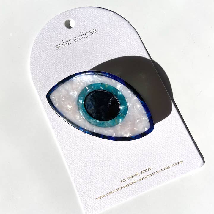 double sided evil eye hair claw