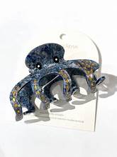 Solar Eclipse Hand-Painted Octopus Claw Hair Clip