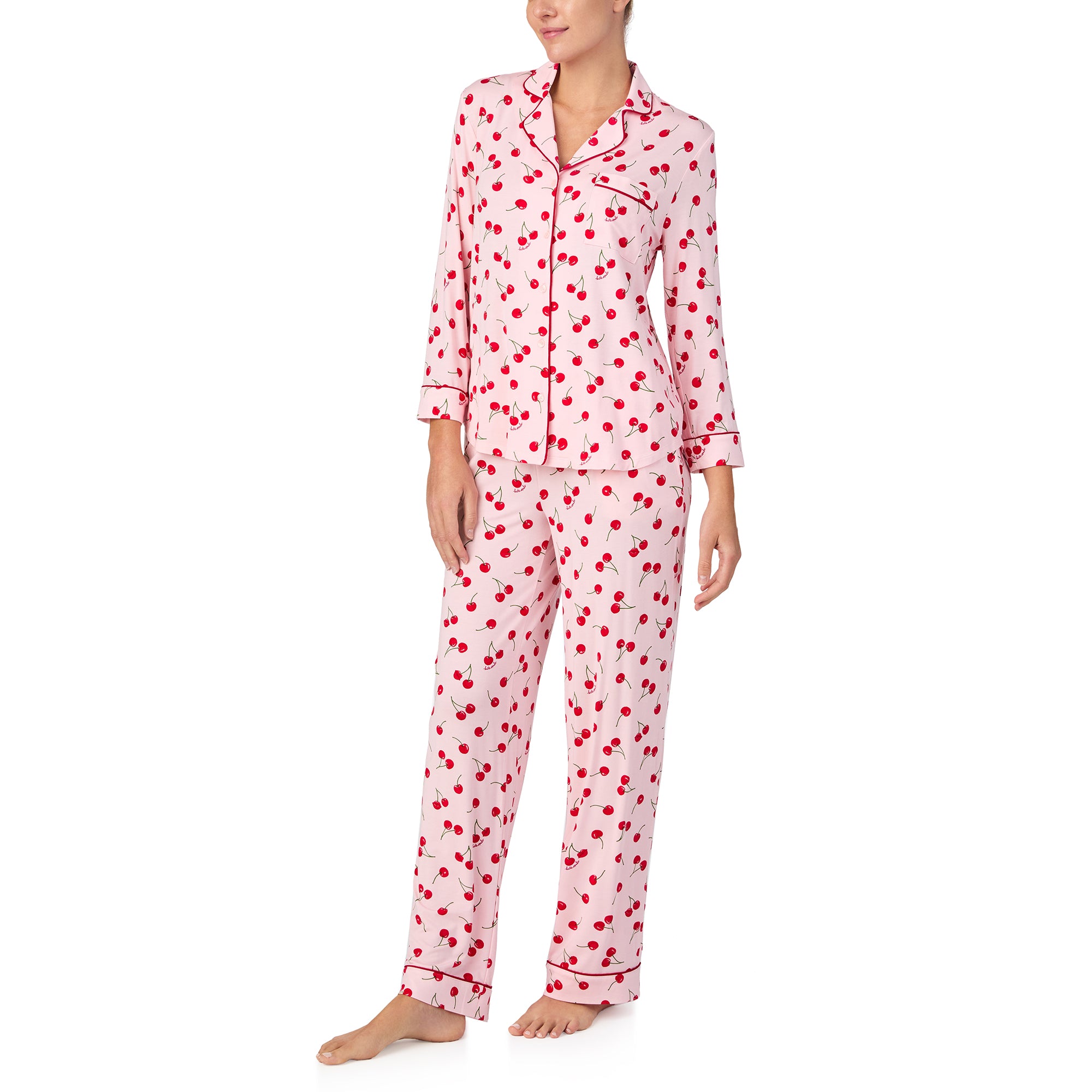 Kate Spade 3/4 Sleeve Notch PJ Set