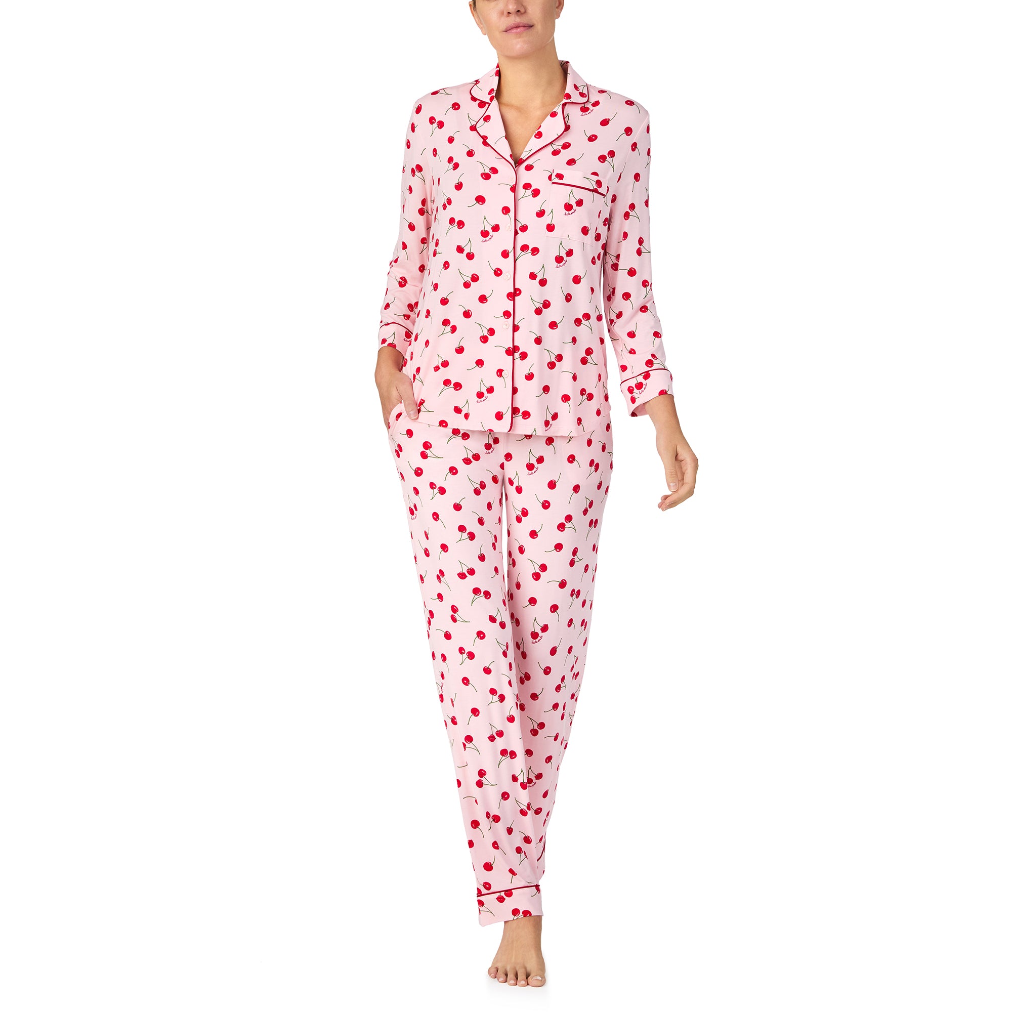 Kate Spade 3/4 Sleeve Notch PJ Set