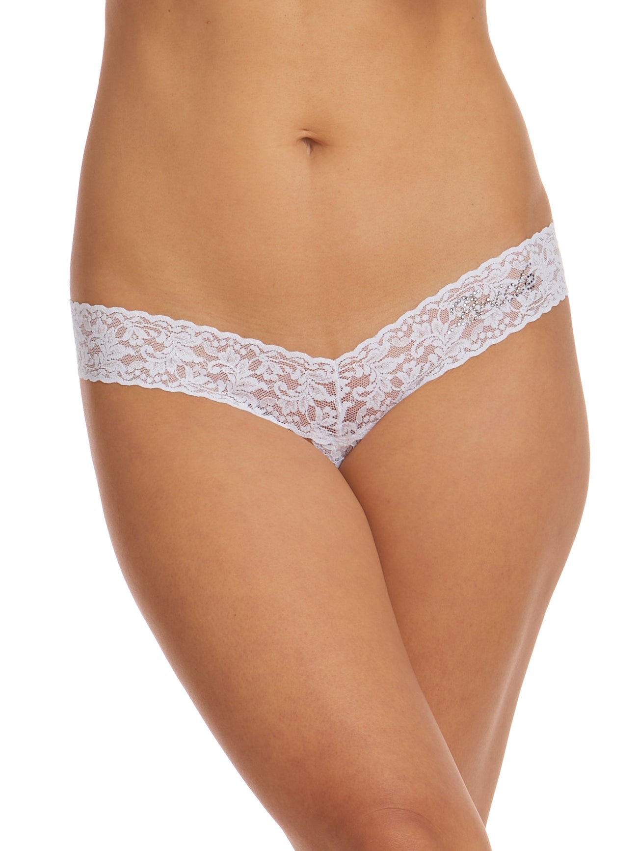 Hanky Panky 6510 I Do Crystal Signature Lace Low Rise Thong