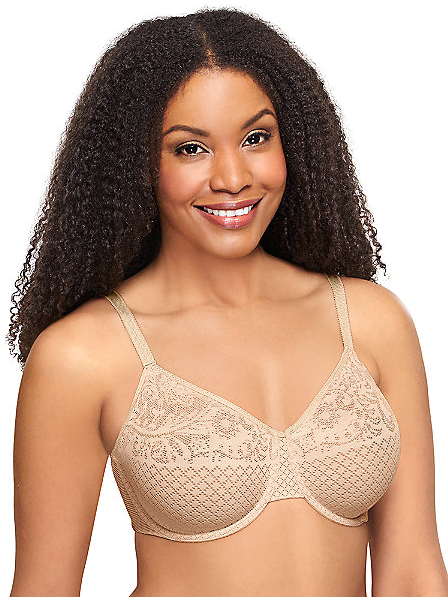Underwired bra in graphic stretch lace by Wacoal