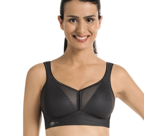 Anita Sports Bra Active Air Control Wirefree Deltapad Padded Sports Bra  Anthracite 