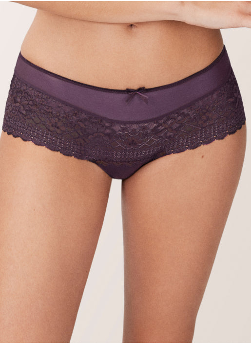 Purple empreinte shorty panty